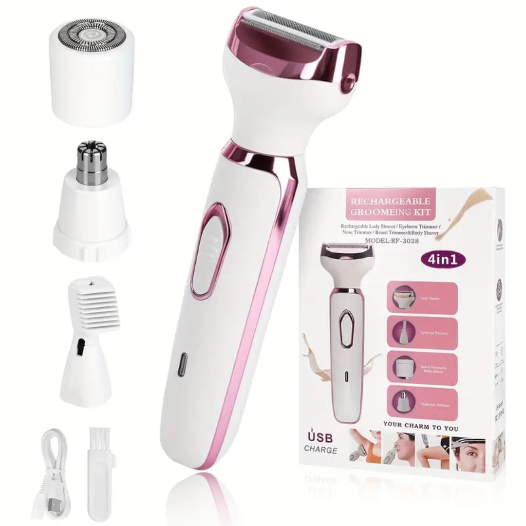 Depiladora y Afeitadora Femenina 4 en 1 Recargable USB