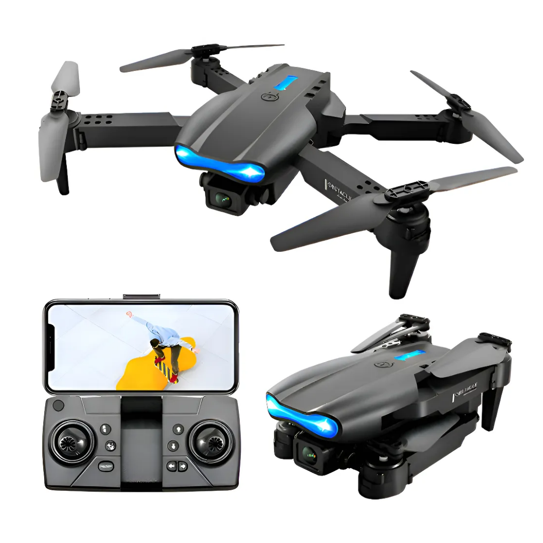 Dron K3 & E99 PRO con Doble Cámara 4K, WiFi FPV, Control por Gestos, Evitación de Obstáculos y Diseño Plegable