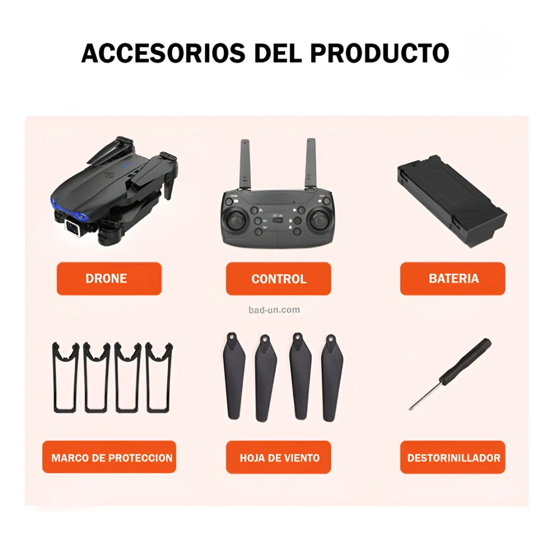 Dron K3 & E99 PRO con Doble Cámara 4K, WiFi FPV, Control por Gestos, Evitación de Obstáculos y Diseño Plegable
