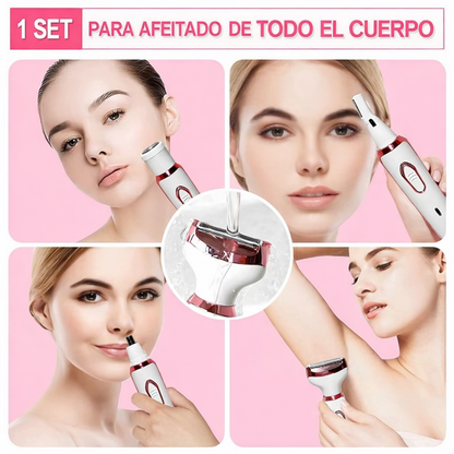 Depiladora y Afeitadora Femenina 4 en 1 Recargable USB