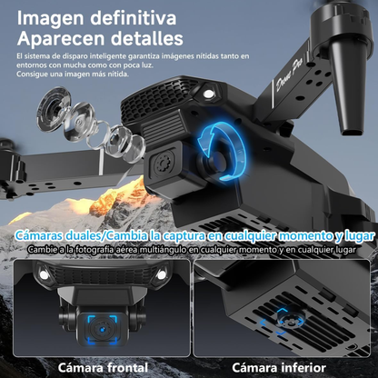 Dron E88 Pro con Cámara 4K , GPS , Wifi FPV, Plegable, Giro 360° y Altitud Hold.