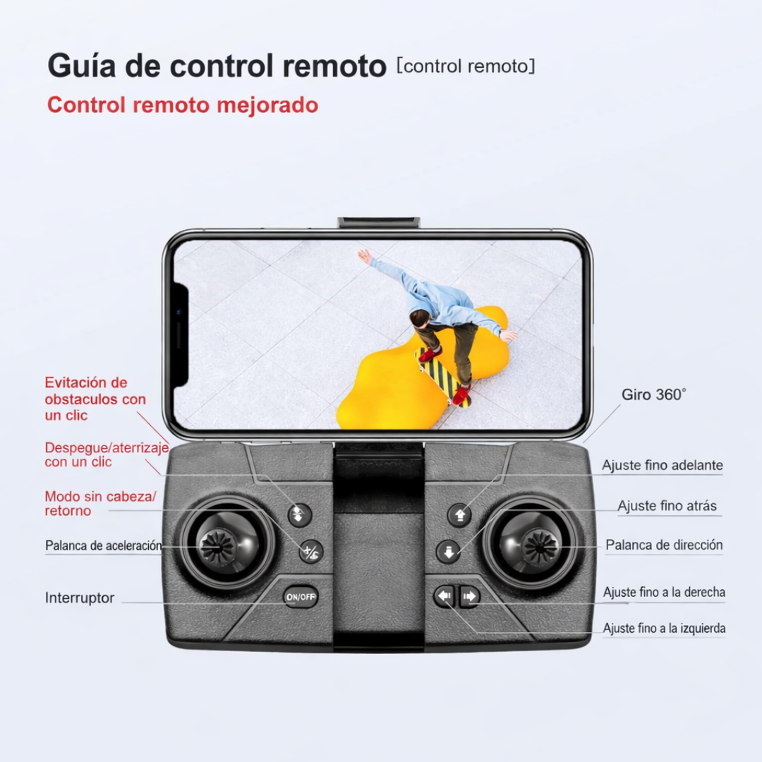 Dron K3 & E99 PRO con Doble Cámara 4K, WiFi FPV, Control por Gestos, Evitación de Obstáculos y Diseño Plegable