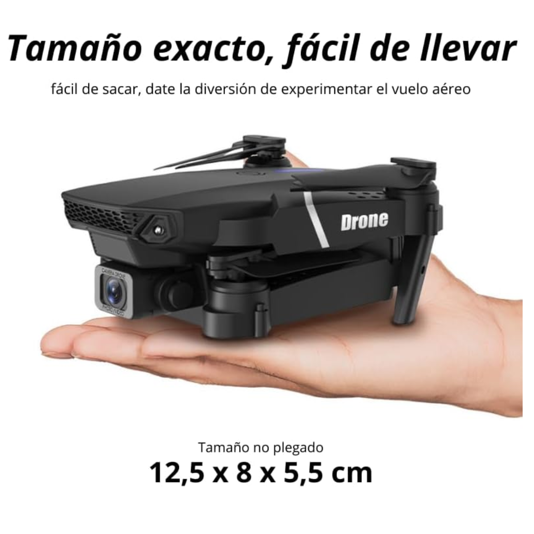 Dron E88 Pro con Cámara 4K , GPS , Wifi FPV, Plegable, Giro 360° y Altitud Hold.